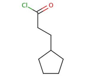 Cyclopentanepropionyl chloride (CAS 104-97-2) - chemical structure image