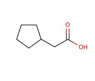 Cyclopentylacetic acid (CAS 1123-00-8) - chemical structure image