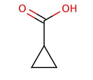 Cyclopropanecarboxylic acid (CAS 1759-53-1) - chemical structure image