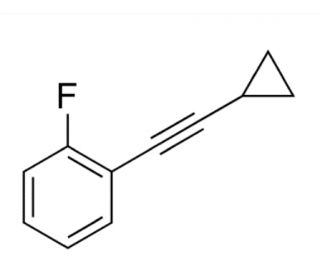 Cyclopropyl 2-Fluorophenylacetylene (CAS 1391053-47-6) - chemical structure image
