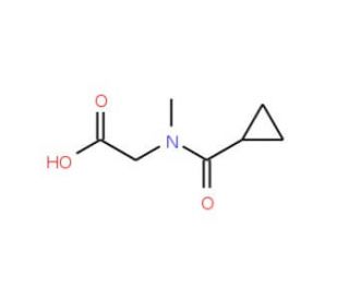 [(Cyclopropylcarbonyl)(methyl)amino]acetic acid - chemical structure image