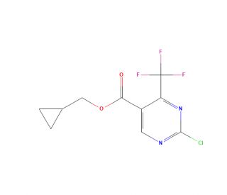 Cyclopropylmethyl 2-chloro-4-(trifluoromethyl)pyrimidine-5-carboxylate (CAS 175137-31-2) - chemical structure image