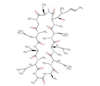 Cyclosporin A (CAS 59865-13-3) - chemical structure image