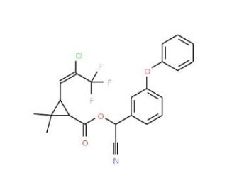 Cyhalothrin solution (CAS 68085-85-8) - chemical structure image