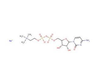 Cytidine 5&prime;-diphosphocholine, Sodium Salt (CDP-choline) (CAS 33818-15-4) - chemical structure image