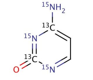 Cytosine-2,4-13C2,15N3 (CAS 285978-06-5) - chemical structure image