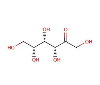 D-(&plus;)-Sorbose (CAS 3615-56-3) - chemical structure image