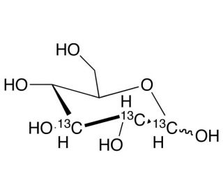D-[1,2,3-13C3]glucose (CAS 478529-32-7) - chemical structure image