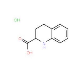 D-1,2,3,4-Tetrahydro-quinoline-2-carboxylic acid hydrochloride (CAS 75433-76-0) - chemical structure image