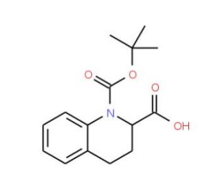 D-1-Boc-1,2,3,4-Tetrahydro-quinoline-2-carboxylic acid - chemical structure image