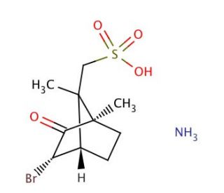 D-(&plus;)-&alpha;-Bromocamphor-8-sulfonic Acid Ammonium Salt (CAS 14575-84-9) - chemical structure image
