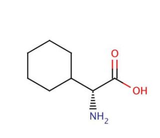 D-&alpha;-Cyclohexylglycine (CAS 14328-52-0) - chemical structure image