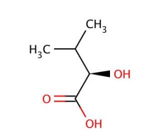 D-&alpha;-Hydroxyisovaleric acid (CAS 17407-56-6) - chemical structure image