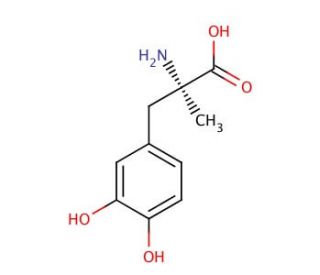 D-&alpha;-Methyl DOPA (CAS 2799-15-7) - chemical structure image