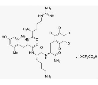 D-Arginyl-2,6-dimethyl-L-tyrosyl-L-lysyl-L-phenylalaninamide-d5 TFA Salt - chemical structure image