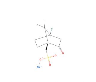 D-Camphor-10-sulfonic acid sodium salt (CAS 21791-94-6) - chemical structure image