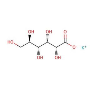 D-Gluconic acid potassium salt (CAS 299-27-4) - chemical structure image