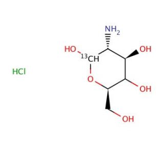 D-Glucosamine-1-13C hydrochloride (CAS 143553-09-7) - chemical structure image