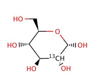D-Glucose-2-(<sup>13</sup>-C) (CAS 105931-74-6) - chemical structure image