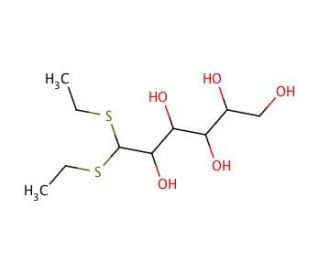 D-Glucose diethylmercaptal (CAS 1941-52-2) - chemical structure image