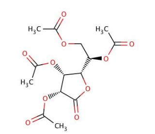 D-Gulono-1,4-lactone 2,3,5,6-Tetraacetate (CAS 136345-68-1) - chemical structure image