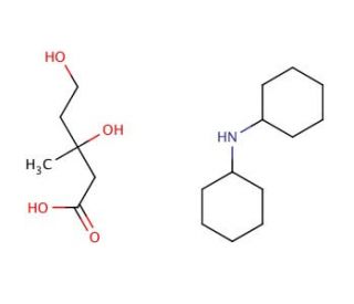 D,L-Mevalonic Acid Dicyclohexylammonium Salt (CAS 1215802-31-5) - chemical structure image