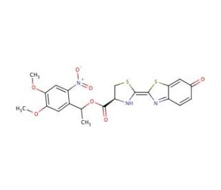 D-Luciferin 1-(4,5-dimethoxy-2-nitrophenyl)ethyl ester (CAS 223920-67-0) - chemical structure image