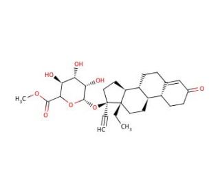D-(&minus;)-Norgestrel &beta;-D-Glucuronide Methyl Ester - chemical structure image