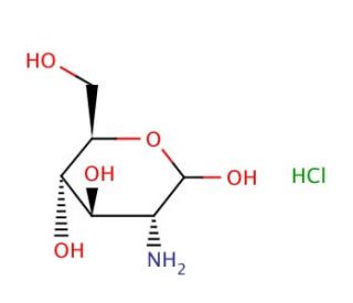 D(&plus;)Glucosamine, Hydrochloride (CAS 66-84-2) - chemical structure image