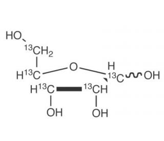 D-Ribose-13C5 (CAS 50-69-1) - chemical structure image