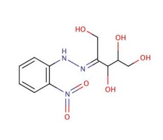 D-Ribulose o-nitrophenylhydrazone (CAS 6155-41-5) - chemical structure image
