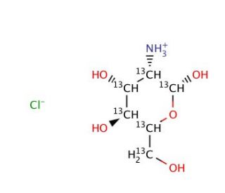 D-[UL-13C6]Glucosamine Hydrochloride - chemical structure image