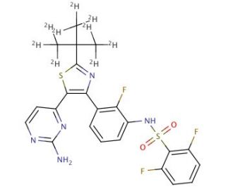Dabrafenib-D9 (CAS 1423119-98-5<br/>) - chemical structure image