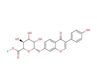 Daidzein 7-&beta;-D-Glucuronide Potassium Salt - chemical structure image