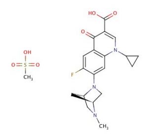 Danofloxacin Mesylate (CAS 119478-55-6) - chemical structure image