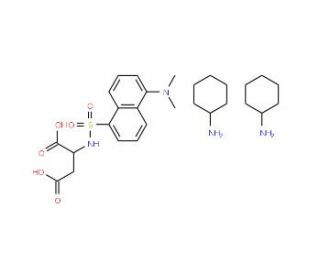 Dansyl-L-aspartic acid bis(cyclohexylammonium) salt (CAS 53332-29-9) - chemical structure image