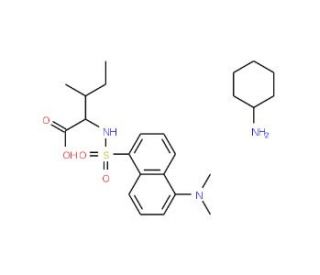 Dansyl-L-isoleucine cyclohexylammonium salt (CAS 53369-40-7) - chemical structure image