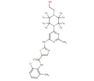 Dasatinib-d8 (CAS 1132093-70-9) - chemical structure image