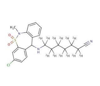 Decarboxy Tianeptine-d12 Nitrile - chemical structure image