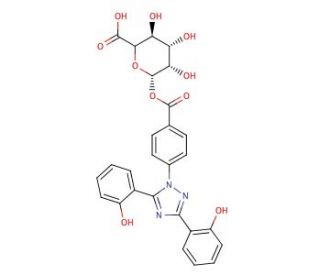 Deferasirox Acyl-&beta;-D-glucuronide (CAS 1233196-91-2) - chemical structure image