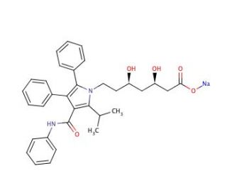 Defluoro Atorvastatin Sodium Salt (CAS 433289-84-0 (non-salt)) - chemical structure image