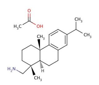 Dehydroabietylamine acetate (CAS 2026-24-6) - chemical structure image