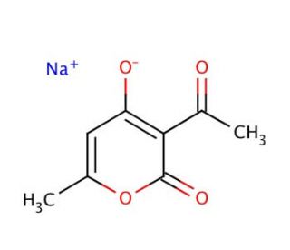 Dehydroacetic acid sodium salt (CAS 4418-26-2) - chemical structure image