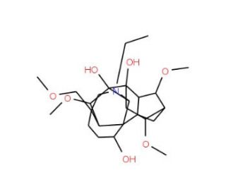 Delsoline (CAS 509-18-2) - chemical structure image