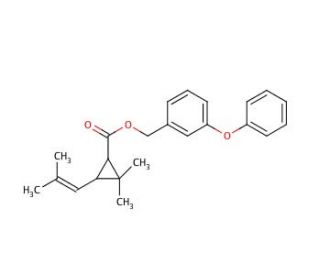 &delta;-(cis-trans)-Phenothrin (CAS 26002-80-2) - chemical structure image