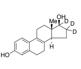 &Delta;8,9-Dehydro-17&beta;-estradiol-16,16,17-d3 (major) - chemical structure image