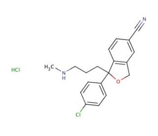 Demethylchloro Citalopram Hydrochloride (CAS 64372-52-7) - chemical structure image