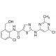 Des-6-[4-(2-hydroxyethyl)-1-piperazinyl]-6-chloro Dasatinib (CAS 910297-71-1) - chemical structure image