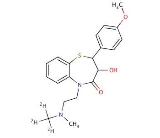Desacetyl Diltiazem-d3 (CAS 1246815-32-6) - chemical structure image