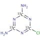 Desethyl-desisopropyl Atrazine-13C3 (CAS 1216850-33-7) - chemical structure image